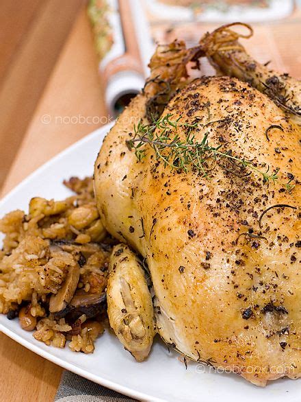 Roast Chicken With Glutinous Rice Lo Mai Kai Stuffing Sticky Rice Recipes Rice Stuffing