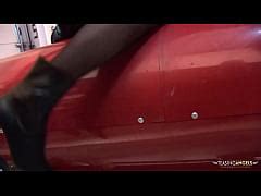 The Blonde Mechanic Lets Her Big Cock Customer Inspect Her Freshly Shaved Pussy Up Close Xxx