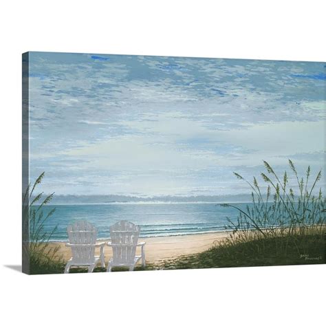 GreatBigCanvas "Beach Chairs" by Bruce Nawrocke Canvas Wall Art-2372814_24_36x24 - The Home Depot