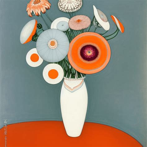 Hilma Af Klint Beautiful Flowers In A Vase · Creative Fabrica