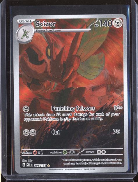 Scizor Pokemon Obsidian Flames Illustration Rare Ebay