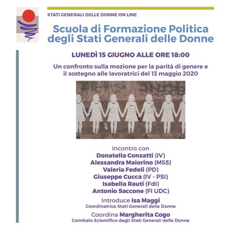 Luned Giugno Ore Stati Generali Delle Donne Confronto