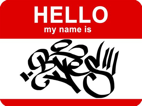 Граффити стикеры hello my name is (42 фото)