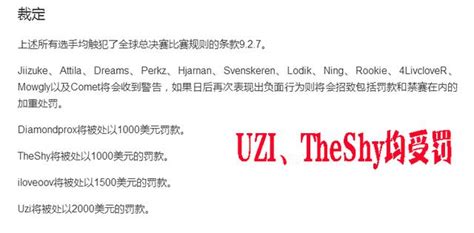 Uzi被罚款2000美元怎么回事 Uzi被罚款事件背景 为什么被罚游戏花边海峡网