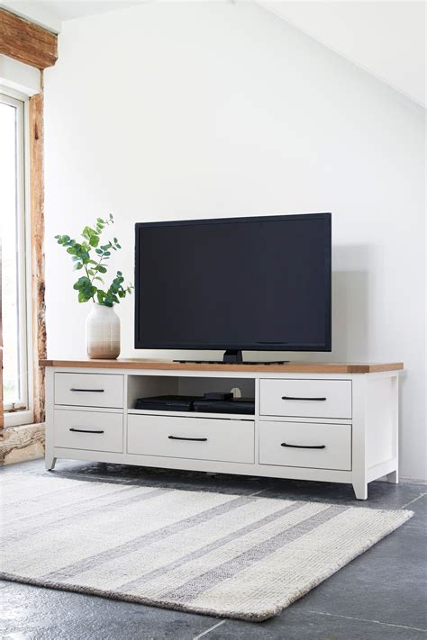 Next Thornley Painted Wide Tv Unit Natural White Tv Unit Tv Unit