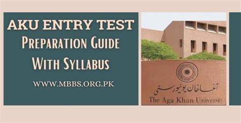 Aku Entry Test 2023 24 Syllabus And Preparation Guide Mbbsorgpk