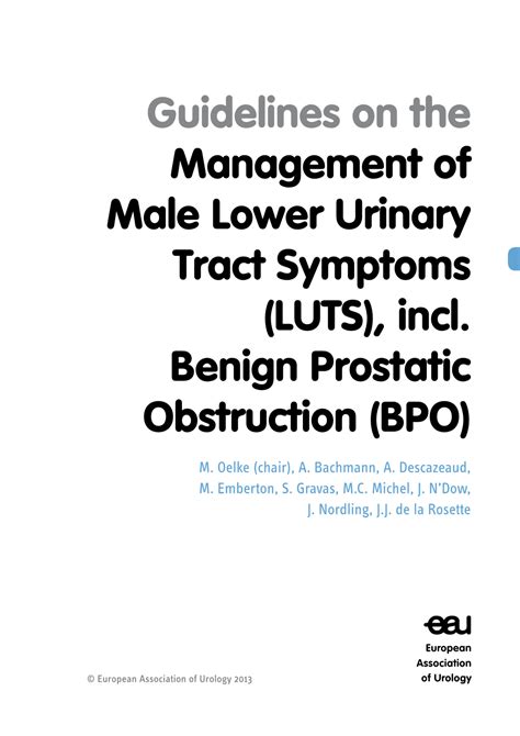 Management Of Male Lower Urinary Tract Symptoms Luts Incl Docslib