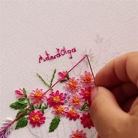 Artesd Olga On Instagram Daisy Flower Basket Embroidery Cesta De