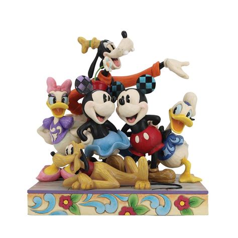 Jim Shore Disney Traditions: Mickey and Friends Group Pose Figurine ...