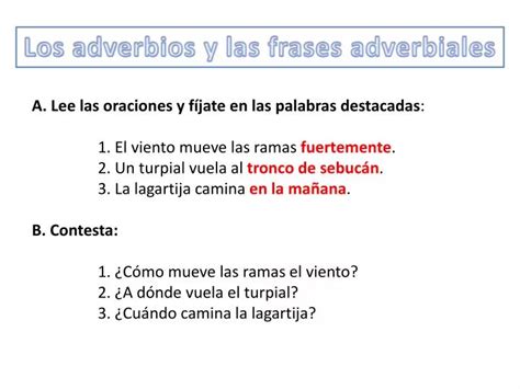 Ppt Los Adverbios Y Las Frases Adverbiales Powerpoint Presentation Hot Sex Picture