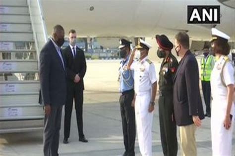 US Defence Secretary Austin Arrives In India