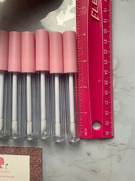 Empty Pink Lip Gloss Wand Tubes Ml Fast Shipping Etsy