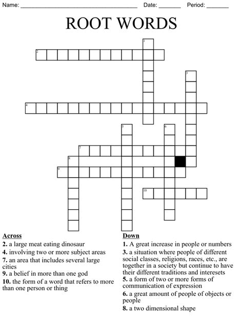 ROOT WORDS Crossword WordMint