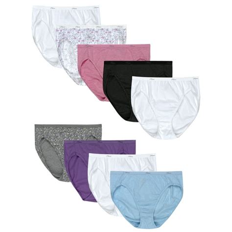 Hanes Women S Super Value Bonus Cool Comfort Cotton Hi Cut Underwear 6 3 Bonus Pack