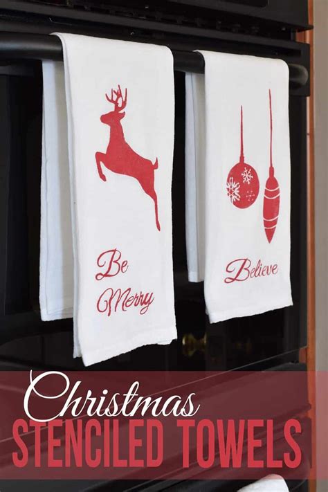 Diy Printed Christmas Tea Towels • Craving Some Creativity