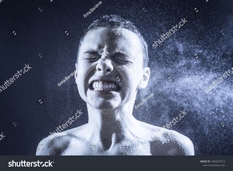Pre Teen Boy Naked Screams Into Stock Photo 1060057013 Shutterstock