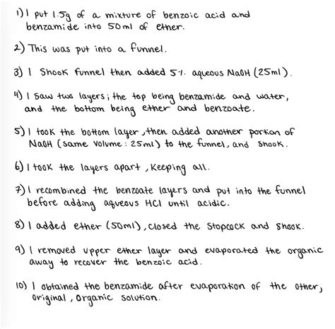 Solved Texts Given The Following Written Extraction Procedure Steps