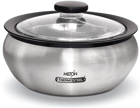 Milton Thermoware Stainless Steel Insulated Casserole Keep Hot Cold Serving Dish Liter