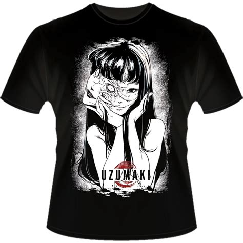 Camisa Uzumaki Junji Ito Horror Mang Tomie Camiseta Shopee Brasil