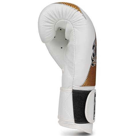 Top King Boxing Gloves Empower White Gold