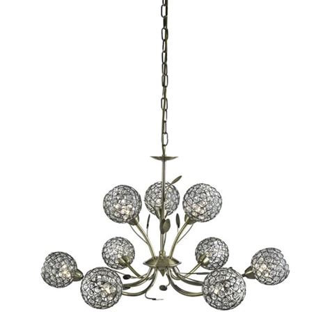 Bellis Ii Lights Clear Glass Ceiling Pendant Light In Brass