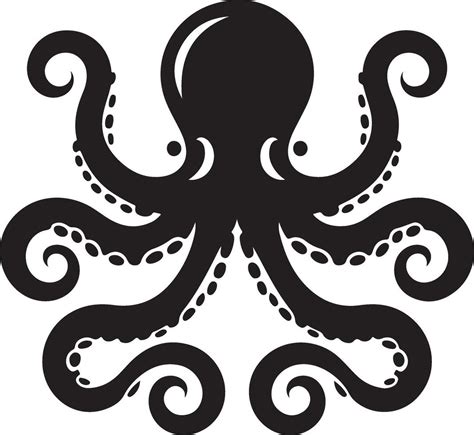 octopus silhouette illustration 46440441 Vector Art at Vecteezy