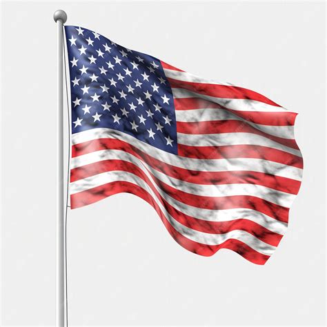 Premium AI Image | USA flag isolated on white background