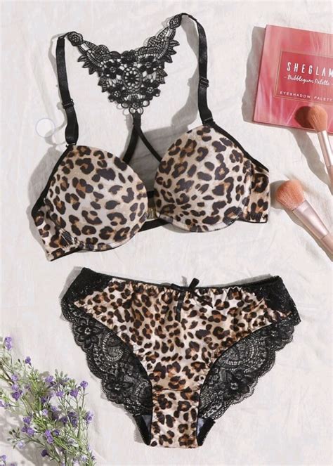 Conjunto Lingerie C Estampa Leopardo Ma Belle Princesse