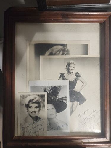 Betty Grable Ava Gardner Rosemary Clooney Signed 1964 Framed