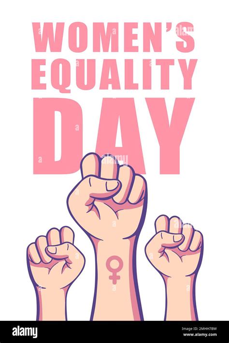 Womens Equality Day Background Poster Design Women Day Fist With Text