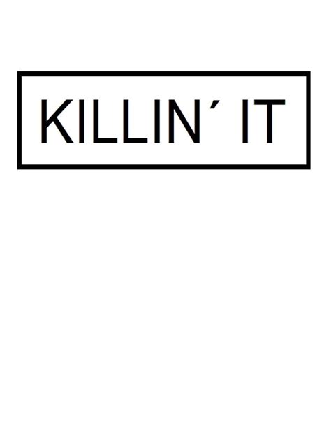 "KILLIN´ IT " Stickers by macopri | Redbubble