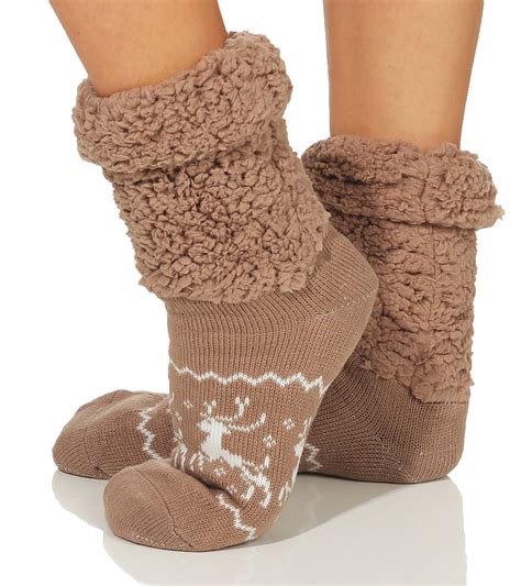 H Ttensocken Kuschelsocken Damen Wintersocken Hausschuhe Abs