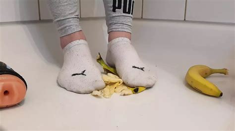 Messy White Puma Socks Banana Crushing Part Of Gay Man Porn Xhamster