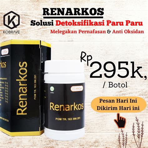 Jual Herbamed RENARKOS Obat Detoksifikasi Paru Paru Herbal Batuk