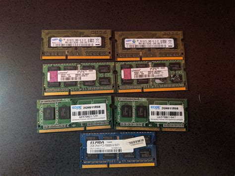 Lot Of Various PC3 10600 DDR3 1333 2 GB SO DIMM 1333 MHz PC3 10600