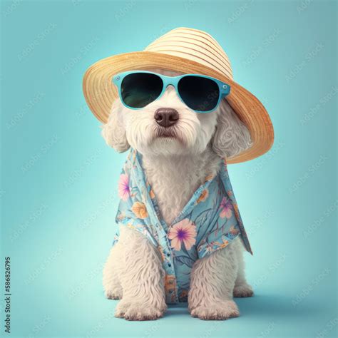 Maltese dog summer attire clothes. Summer maltese dog breed in cute ...