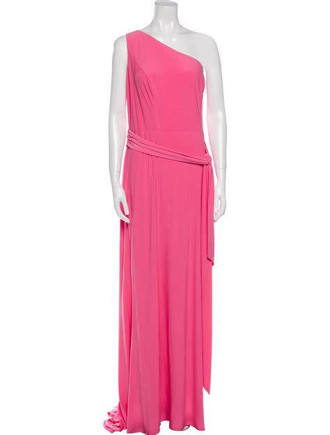 Ieena For Mac Duggal One Shoulder Long Dress Pink Dresses Clothing