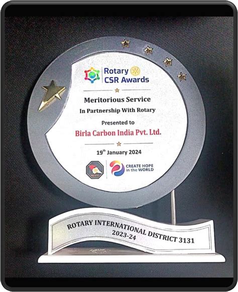 Birla Carbon Patalganga Receives The Meritorious Service Award At The