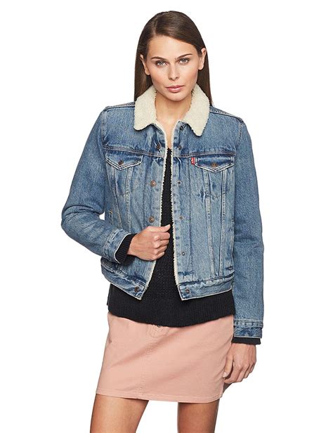 Levis® Womens Sherpa Lined Denim Trucker Jacket Ebay