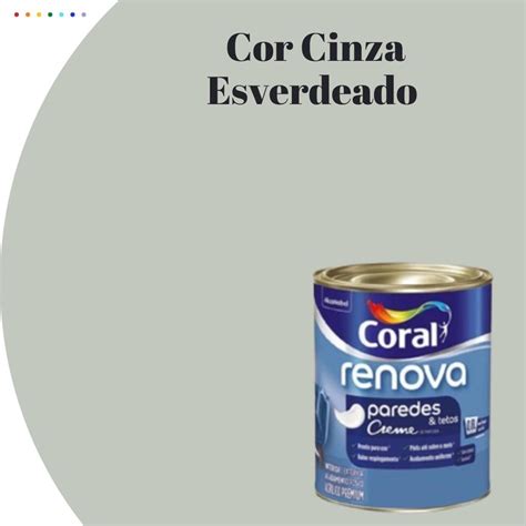 Tinta Parede Cinza Esverdeado Renova Acrílica Fosca 800ml no Shoptime