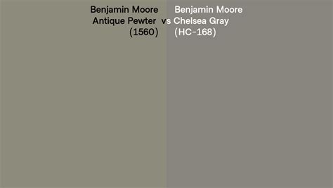 Benjamin Moore Antique Pewter Vs Chelsea Gray Side By Side Comparison