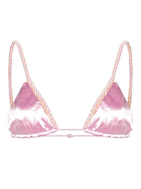 ISA BOULDER Exclusive Triangle Cup Bikini Top Pink Editorialist