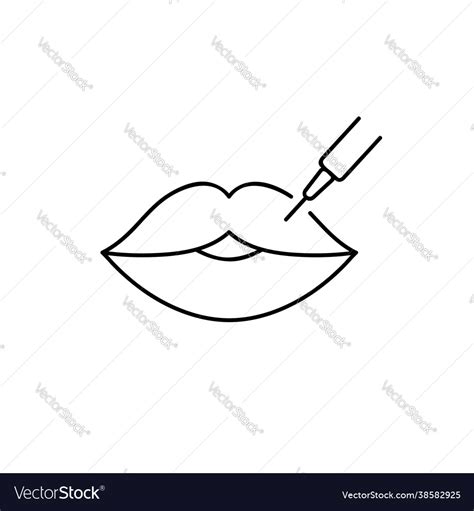 Hyaluronic Acid Lips Injection Royalty Free Vector Image