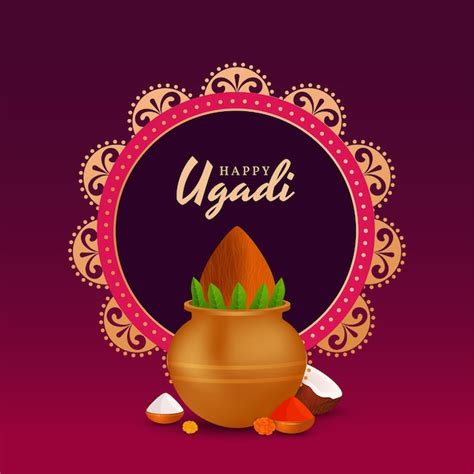 Premium Vector Indian New Year Festival Of Happy Ugadi Traditional