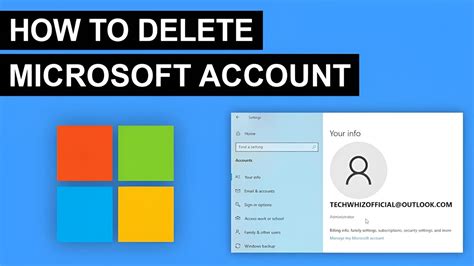 How To Delete Microsoft Account Remove Microsoft Account In Windows 1011 2024 Youtube