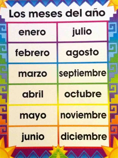 Los Meses Del Ano Worksheet