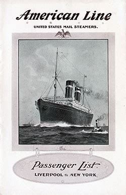 SS St Louis Passenger Lists 1895 1917 GG Archives