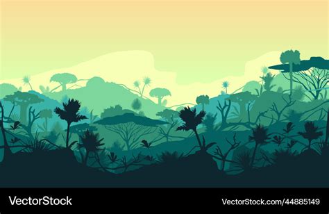 Jungle forest or amazon rainforest banner Vector Image