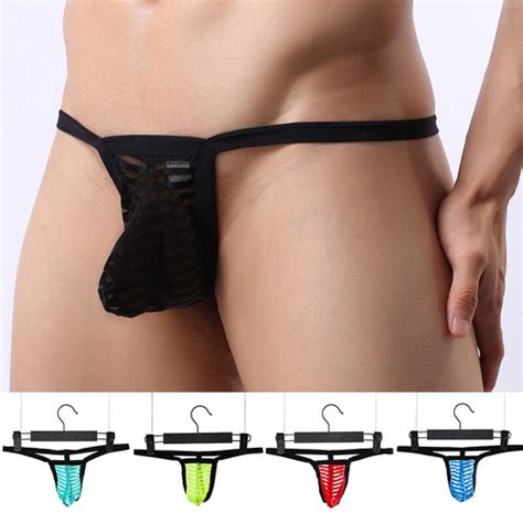 Mens Sexy Pouch Thong Underwear Elastic G String Swimwear Micro Bikini