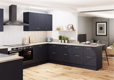 Firbeck Supermatt Indigo Blue Kitchen Door Made To Measure Available